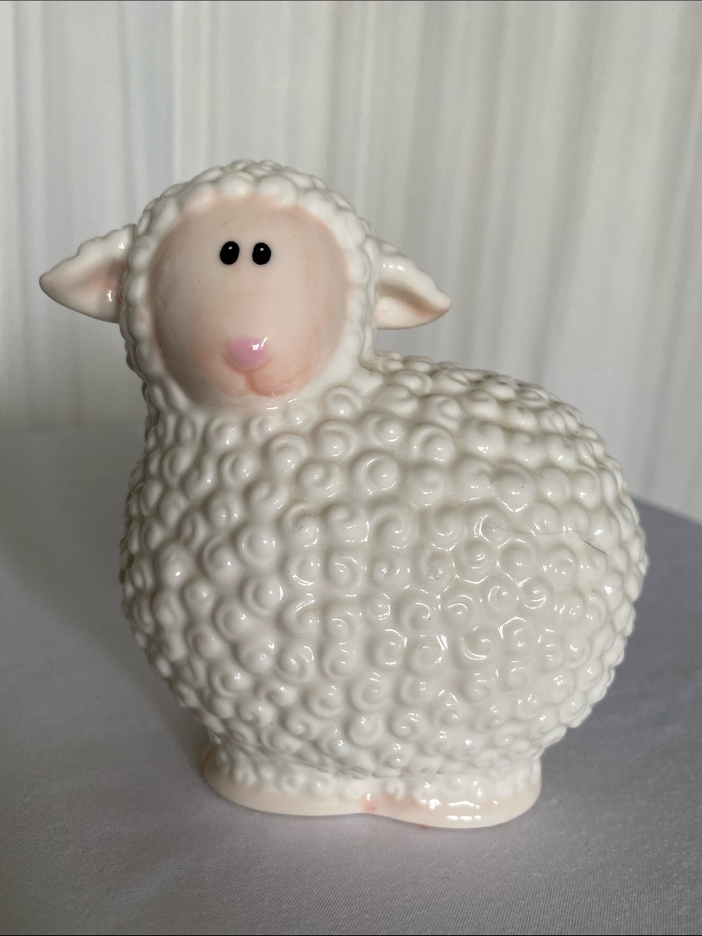 Piggy Bank Coins White Bank in Shape of Baby 🐑
